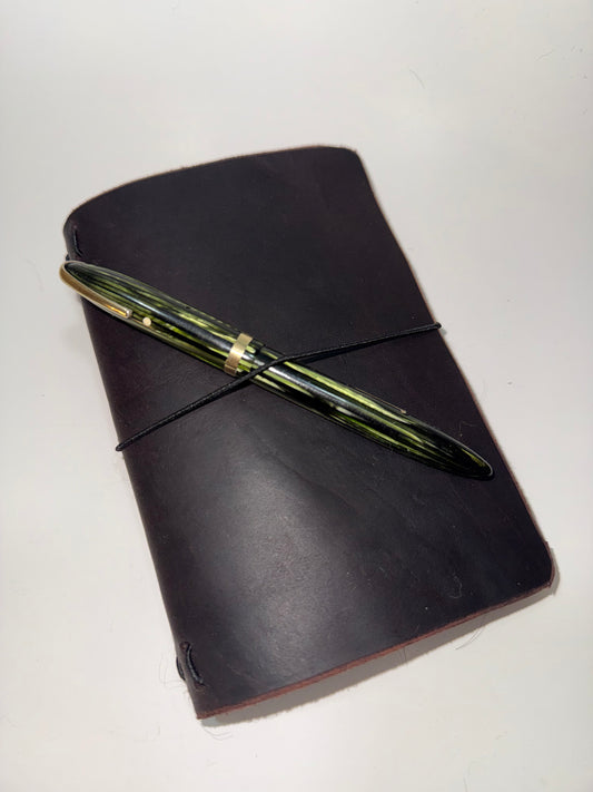Handmade Brown Leather Pocket Notebook