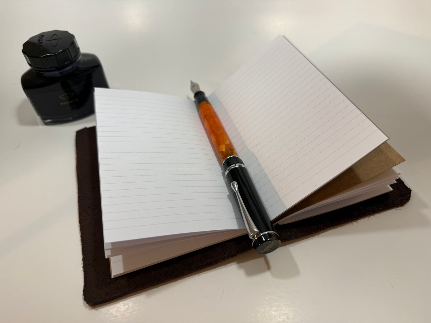 Handmade Brown Leather Pocket Notebook