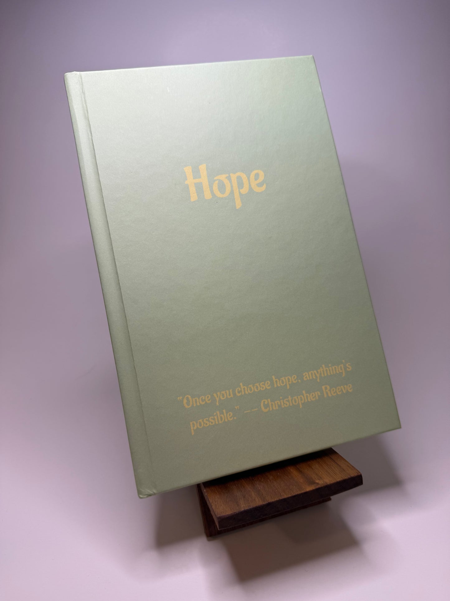 Hope Journal - Lined, Light Green hard cover