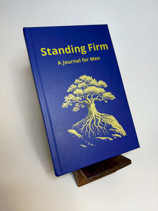 Standing Firm - A Journal for Men - Lined, Navy Blue and Gold